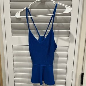 Womans blue tank